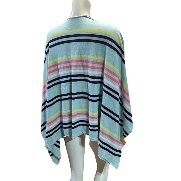 Talbots Striped Cape Poncho – One Size, Classic Cozy Layer - Picture 10 of 11